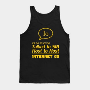 Internet 50 - talked to SRI, Host to host 29 Oct 69 - yellow Tank Top